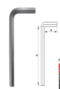 ประแจหกเหลี่ยม หัวแบน 1.5MM 2.0MM 2.5MM 4MM